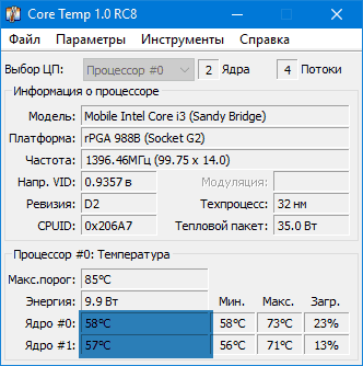 core temp