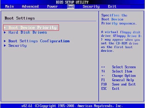 Приоритетная загрузка в BIOS
